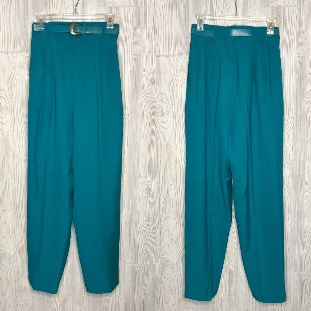 Vintage Daily Habit Blue High Waisted Western Trouser Pants Size 11  28x30